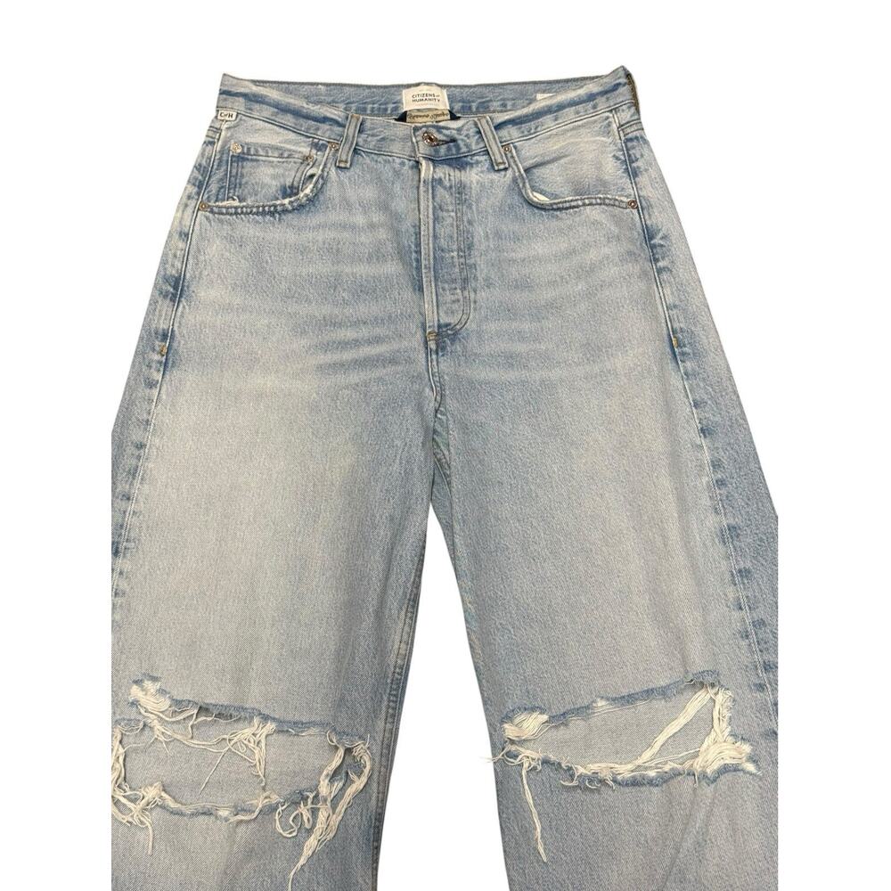 Citizens of Humanity Ayla Baggy Jeans Pagoda Distressed Wide Leg 27 - Picture 10 of 13